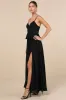 Elegant Silhouette Black Lace Bustier Peplum Maxi Dress sold by Lulus