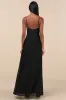 Marveled Beauty Black Sleeveless Tie-Front Maxi Dress sold by Lulus