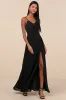 Marveled Beauty Black Sleeveless Tie-Front Maxi Dress sold by Lulus