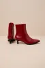 Portwood Red Kitten Heel Ankle Booties sold by Lulus
