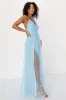 Enchanting Allure Light Blue Sparkly Tulle Maxi Dress sold by Lulus