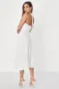 Graceful Charm White Burnout Floral Jacquard Halter Midi Dress sold by Lulus