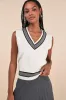 Exquisite Potential Ivory Striped Sweater Vest Top sold by Lulus