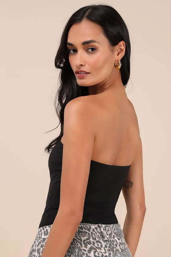 Effortless Concept Black Strapless Bodysuit sold by Lulus product image thumbnail 2