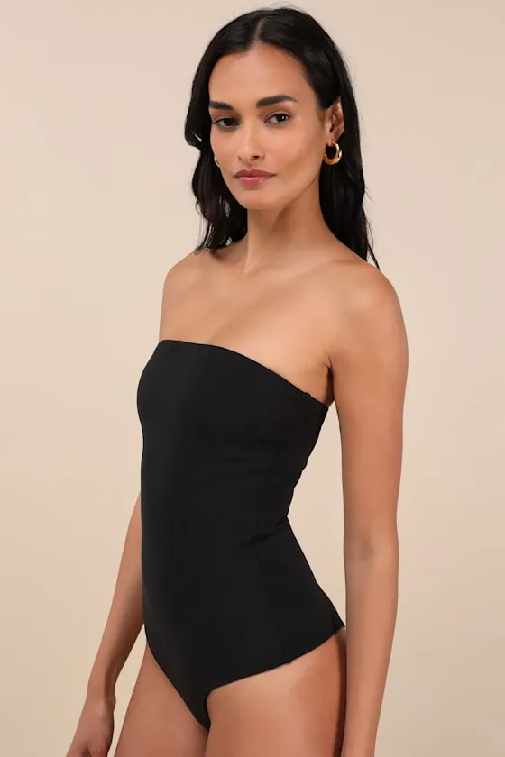 Effortless Concept Black Strapless Bodysuit sold by Lulus product image thumbnail 4