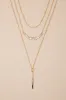 Enchanting Sparkle Gold Rhinestone Lariat Layered Necklace sold by Lulus