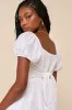 Everlasting Grace White Eyelet Puff Sleeve Mini Dress sold by Lulus