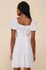Everlasting Grace White Eyelet Puff Sleeve Mini Dress sold by Lulus