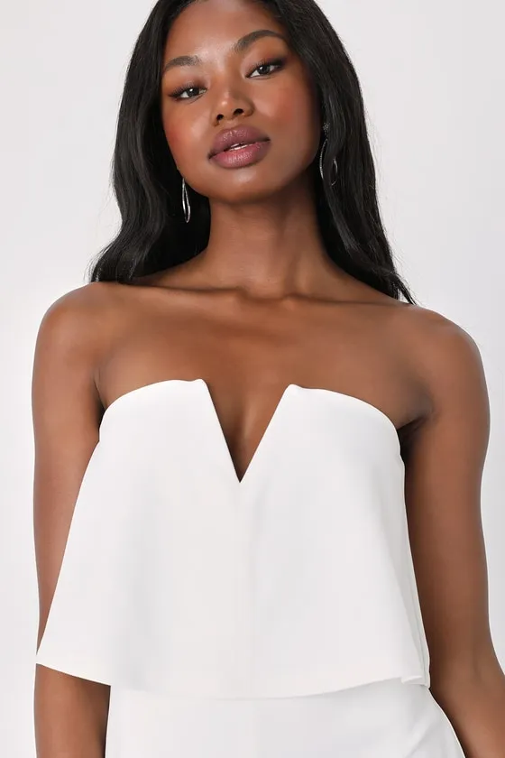 Power of Love White Strapless Romper sold by Lulus product image thumbnail 3