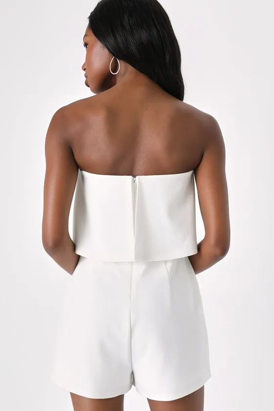 Power of Love White Strapless Romper sold by Lulus product image thumbnail 4