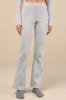 Blair Heather Grey Ribbed Flared Lounge Pants sold by Lulus