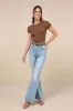 Decidedly Stylish Brown Textured Short Sleeve Backless Bodysuit sold by Lulus