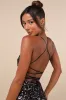 Glittering Charm Plum Sequin Knot-Front Romper sold by Lulus
