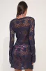 Sunny Aspirations Navy Blue Crochet Swim Cover-Up Dress sold by Lulus