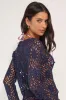 Sunny Aspirations Navy Blue Crochet Swim Cover-Up Dress sold by Lulus