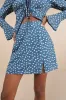 Adorable Composure Blue Floral Mini Skirt sold by Lulus
