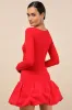Ideal Approach Red Long Sleeve Mini Dress sold by Lulus