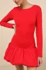 Ideal Approach Red Long Sleeve Mini Dress sold by Lulus
