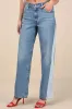 Baggy Dad Pieced Medium Wash Wide-Leg Jeans sold by Lulus