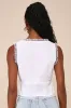 Modern Darling Ivory Lace Tie-Front Tank Top sold by Lulus