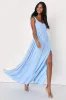 Sensational Moment Light Blue Pleated Maxi Dress sold by Lulus