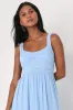 Sensational Moment Light Blue Pleated Maxi Dress sold by Lulus