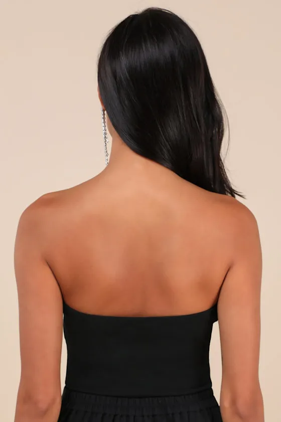 Desirable Aesthetic Black Feather Strapless Bodysuit sold by Lulus product image thumbnail 2