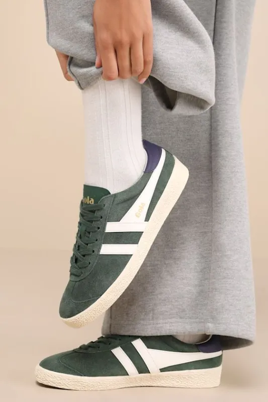 Medallist Evergreen Color Block Suede Leather Sneakers sold by Lulus