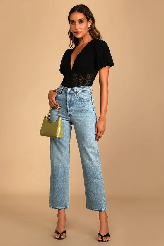 Properly Trendy Black Mesh Puff Sleeve Bodysuit sold by Lulus product image thumbnail 2