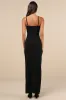 Divine Extravagance Black Rhinestone Fringe Bustier Maxi Dress sold by Lulus