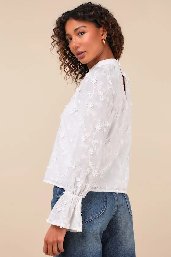Charismatic Romantic White Embroidered Top sold by Lulus product image thumbnail 2