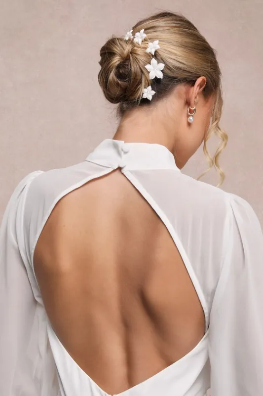 Dazzling Charm White Floral Hair Pin Set sold by Lulus