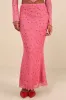 Cutest Appeal Pink Floral Mesh Mid-Rise Maxi Skirt sold by Lulus