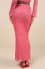 Cutest Appeal Pink Floral Mesh Mid-Rise Maxi Skirt sold by Lulus