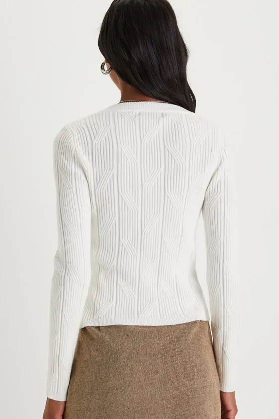 Comfy Charisma Ivory Scoop Neck Pullover Sweater sold by Lulus product image thumbnail 2