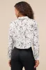 Artsy Attitude White Floral Collared Twist Hem Button-Up Top sold by Lulus