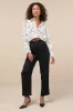 Artsy Attitude White Floral Collared Twist Hem Button-Up Top sold by Lulus