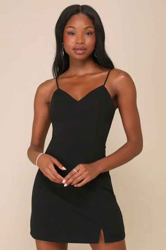 Incredibly Flirty Black Rhinestone Bow Sleeveless Mini Dress sold by Lulus product image thumbnail 2