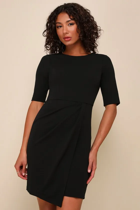 Westwood Black Half Sleeve Sheath Dress sold by Lulus product image thumbnail 3
