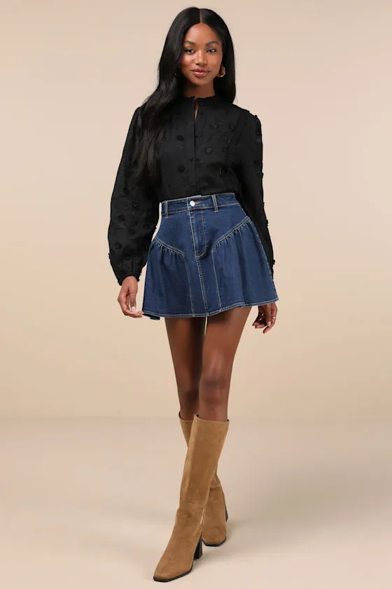 Admired Effect Black Embroidered Button-Up Top sold by Lulus product image thumbnail 3