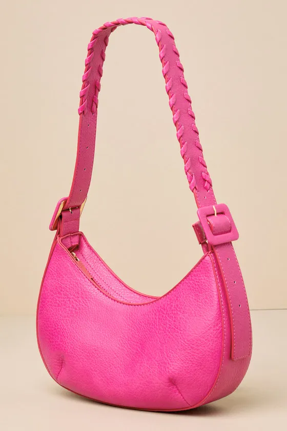 Bold Favorite Hot Pink Shoulder Bag sold by Lulus