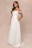 Extraordinary Vow White Off-the-Shoulder Maxi Dress with Pockets sold by Lulus