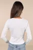 Perfectly Cherished White Knit Lace Long Sleeve Button-Front Top sold by Lulus