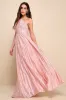 Elaborate Charm Light Pink Satin Pleated Backless Maxi Dress sold by Lulus
