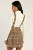 Plaid to Be Yours Beige and Brown Plaid Pinafore Mini Dress sold by Lulus