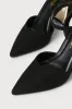 Laura II Black Suede Ankle Strap Pointed-Toe Pumps sold by Lulus