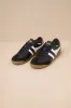 Torpedo Black Multi Color Block Leather Lace-Up Sneakers sold by Lulus
