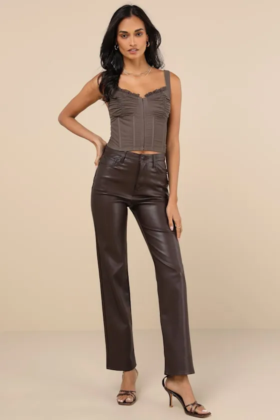 Coveted Flirt Grey Mesh Bustier Crop Top sold by Lulus product image thumbnail 3