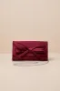Precisely Dreamy Wine Red Satin Bow Clutch sold by Lulus