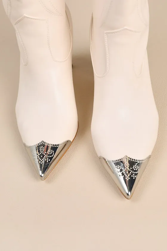 Carsen Bone Over-the-Knee Western Boots sold by Lulus product image thumbnail 2